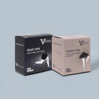 McConnell Combo Pack with Rigid Tape and Under Tape side by side on display